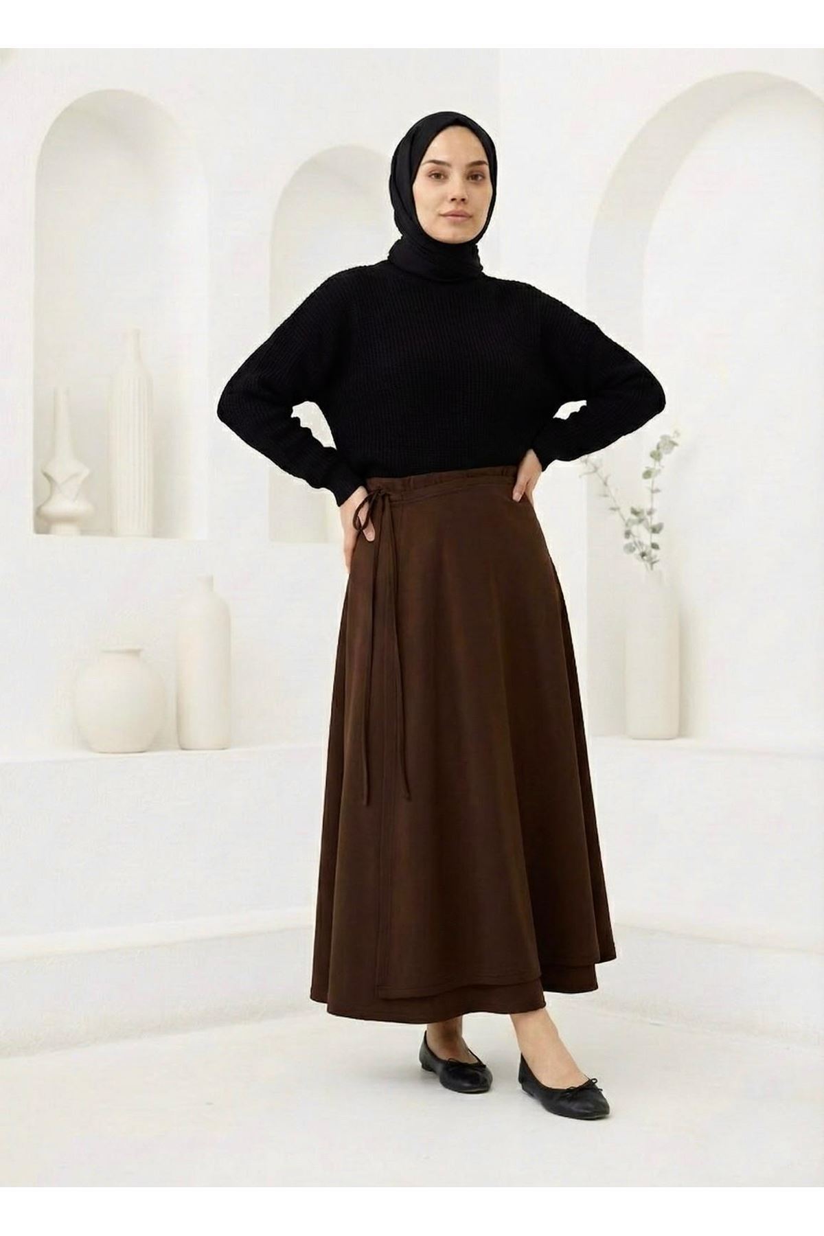 MOE03047-KHV Ön Kapak Detay Scuba Etek-Kahve