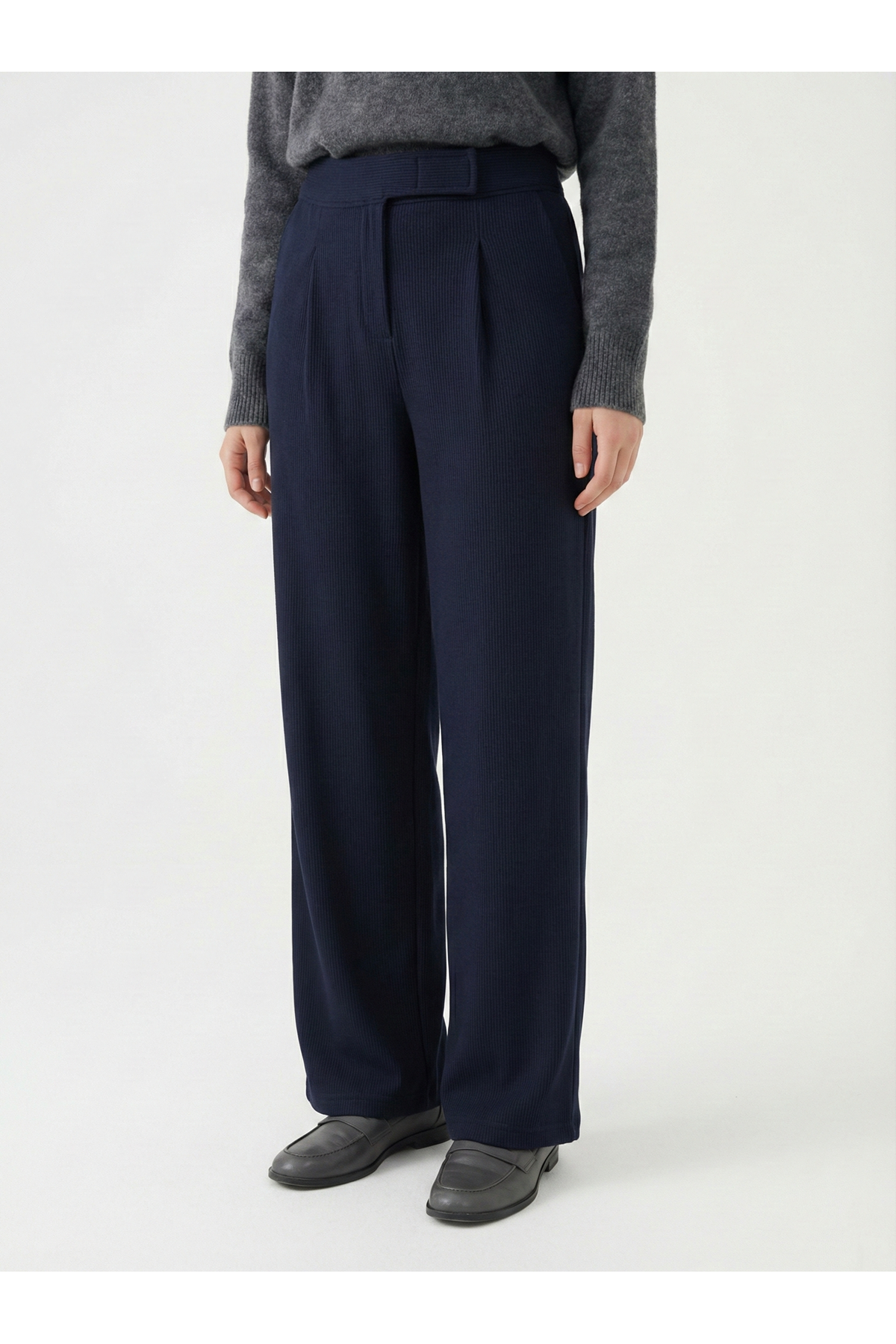 PNT01555-LCV Cırt Bantlı Pantolon-Lacivert