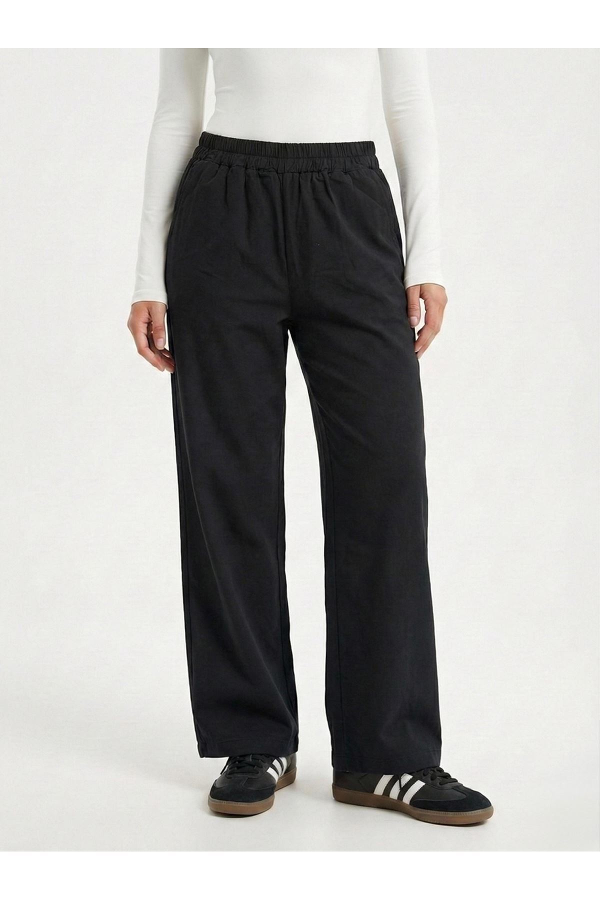 PNT01562-SYH Cep Detay Pantolon-Siyah