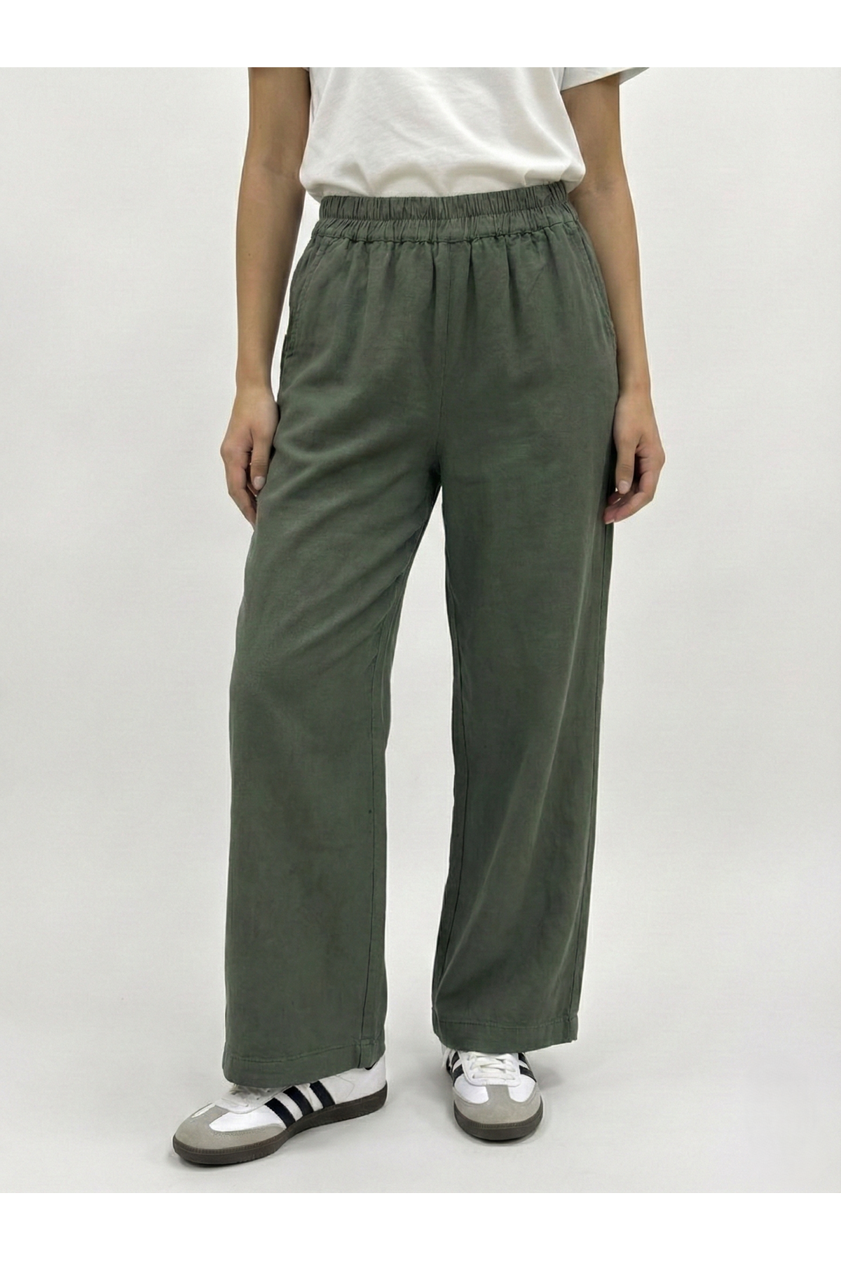 PNT01562-HKİ Cep Detay Pantolon-Haki