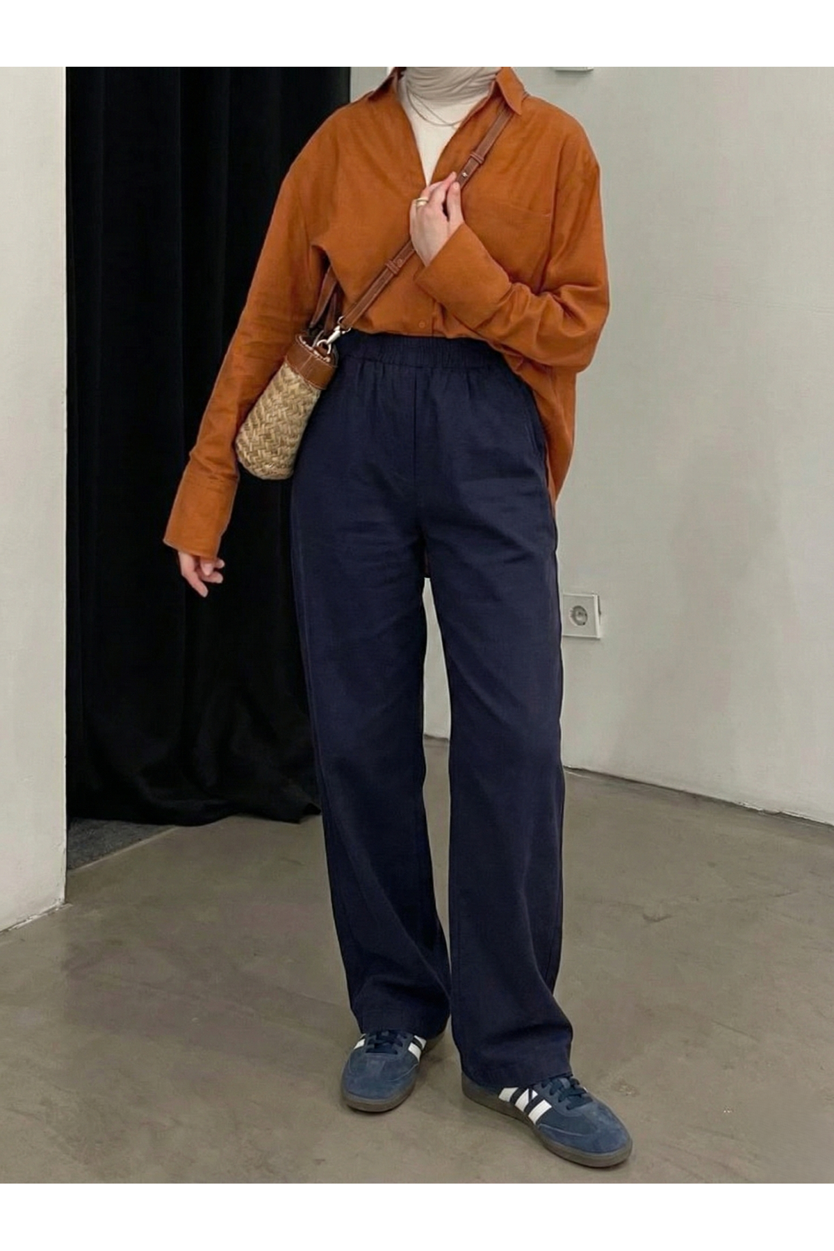 PNT01564-LCV Cep Detay Pantolon-Lacivert