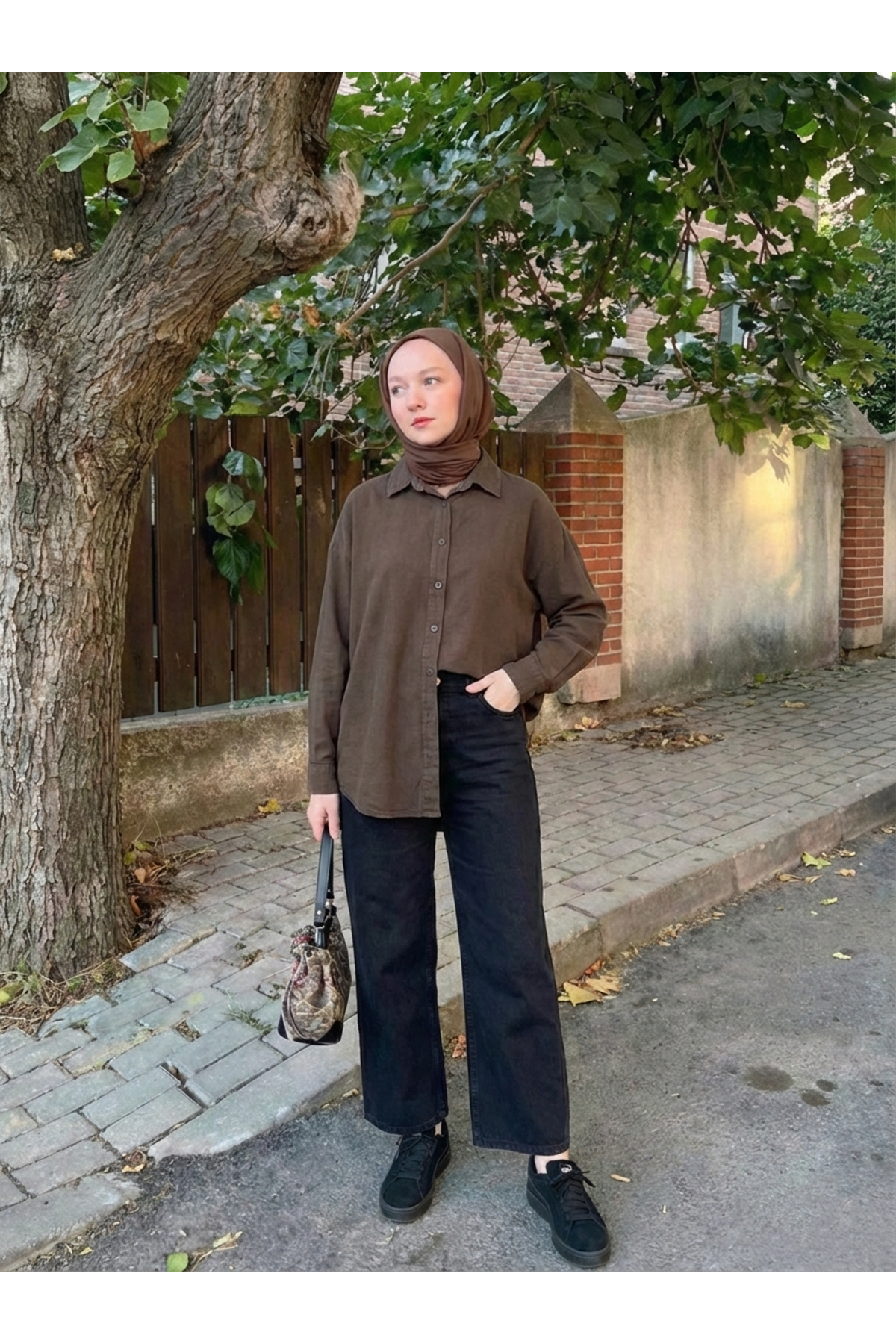 TUN05943-KHV Arka Roba Detay Tunik-Kahve