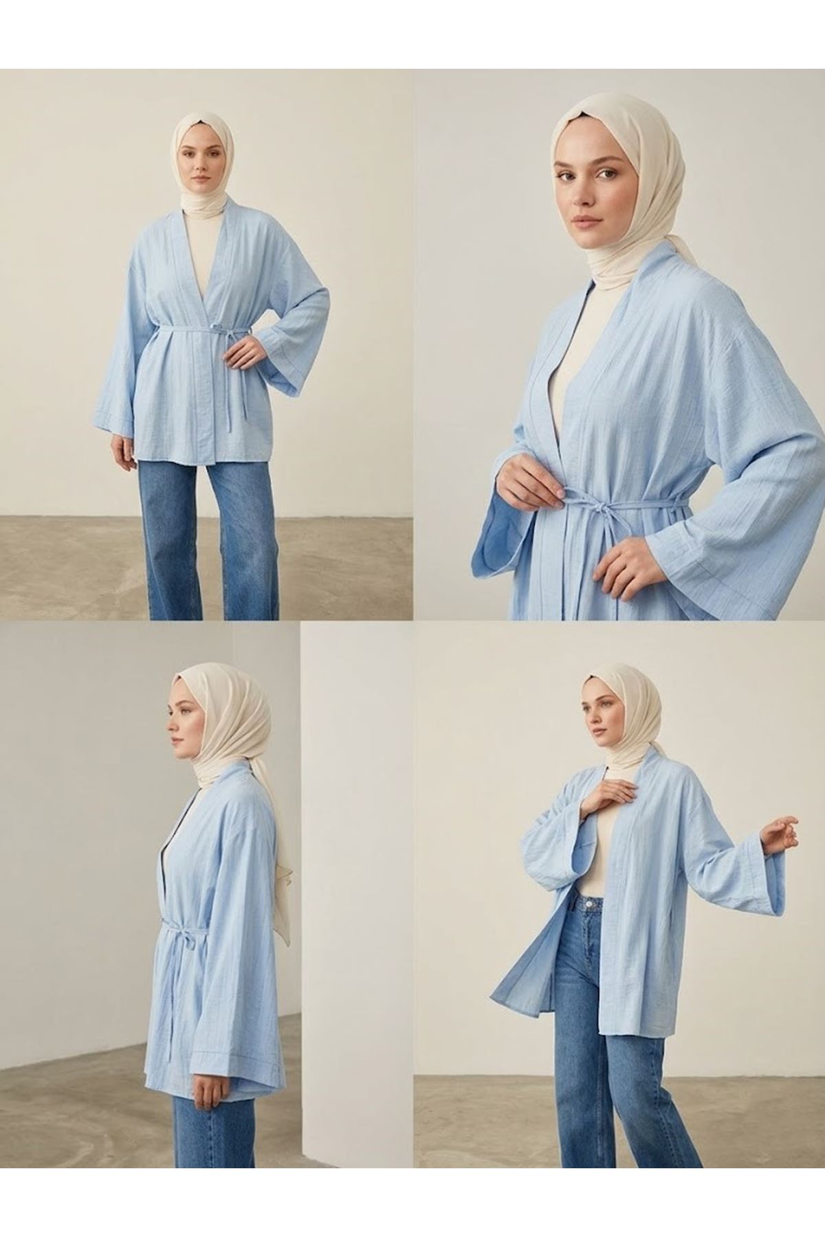 HIR02444-MAV Çilek Hırka-Mavi