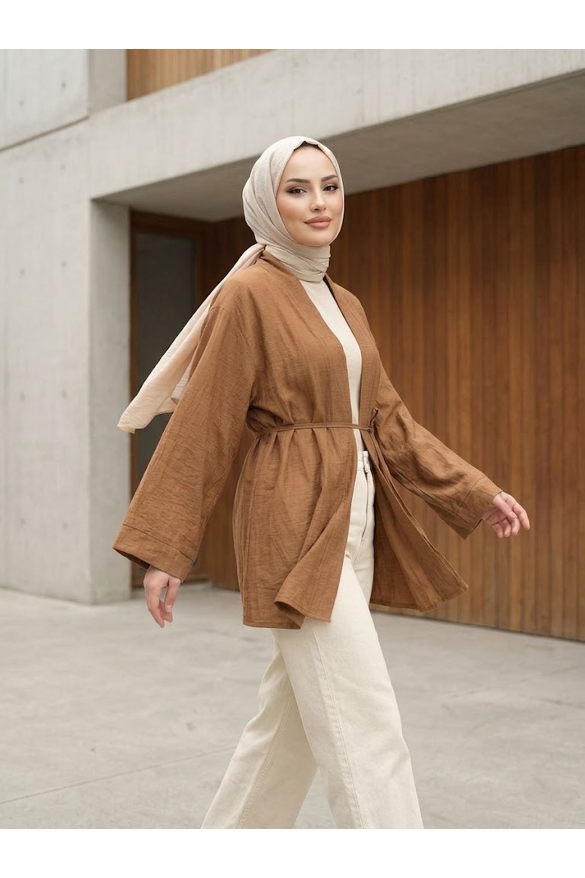 HIR02444-TAB Çilek Hırka-Taba