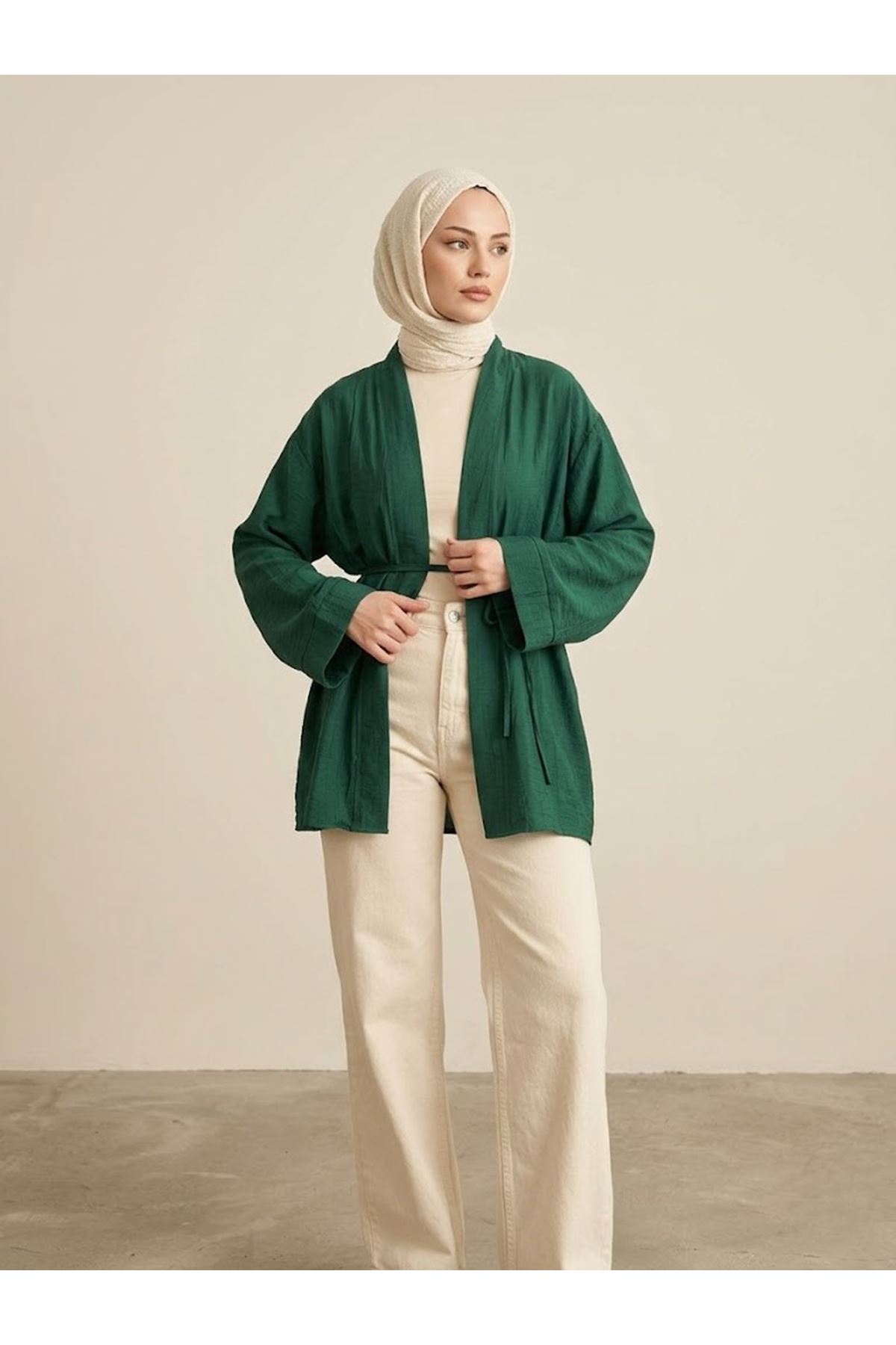 HIR02444-ZMR Çilek Hırka-Zümrüt Yeşili