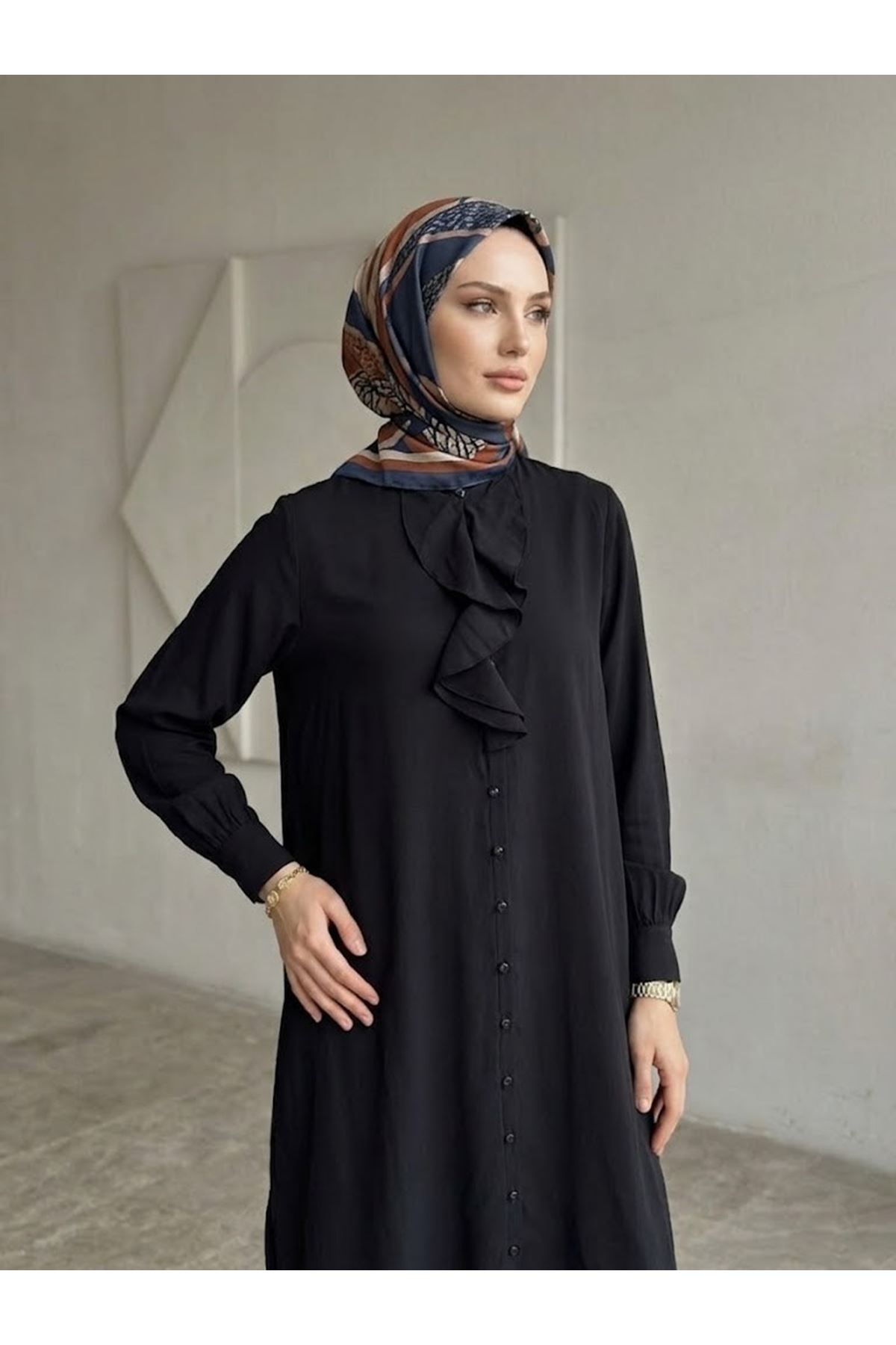 PİT00522-SYH Biritli Pantolonlu Takım-Siyah