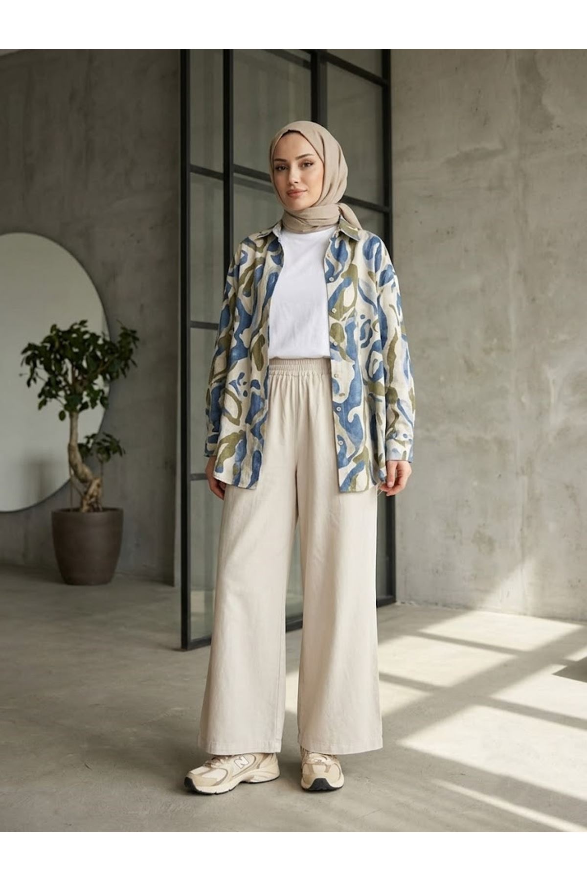 PNT01572-TAŞ Cepli Yıkamalı Pantolon-Taş