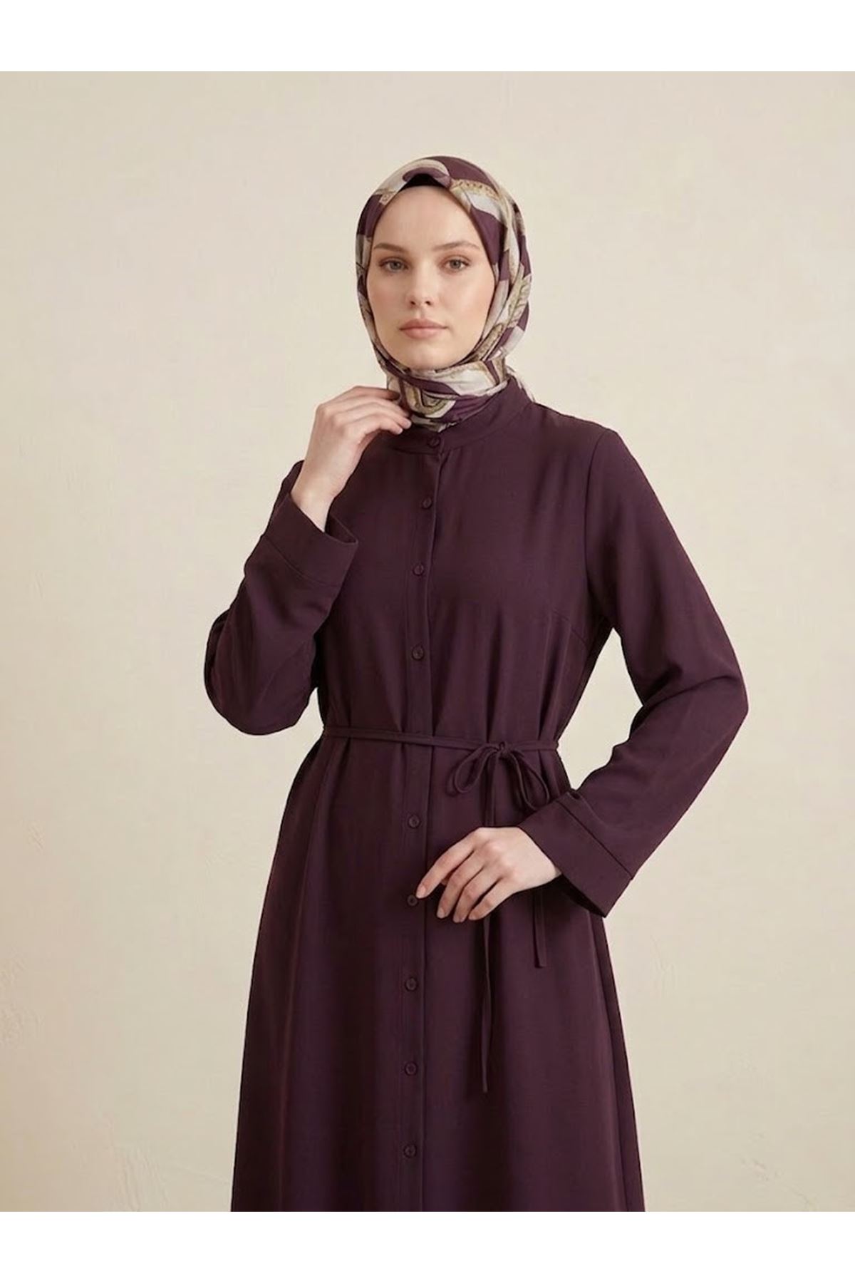 PİT00536-BRD Takma Manşet Hakim Yaka Takım-Bordo
