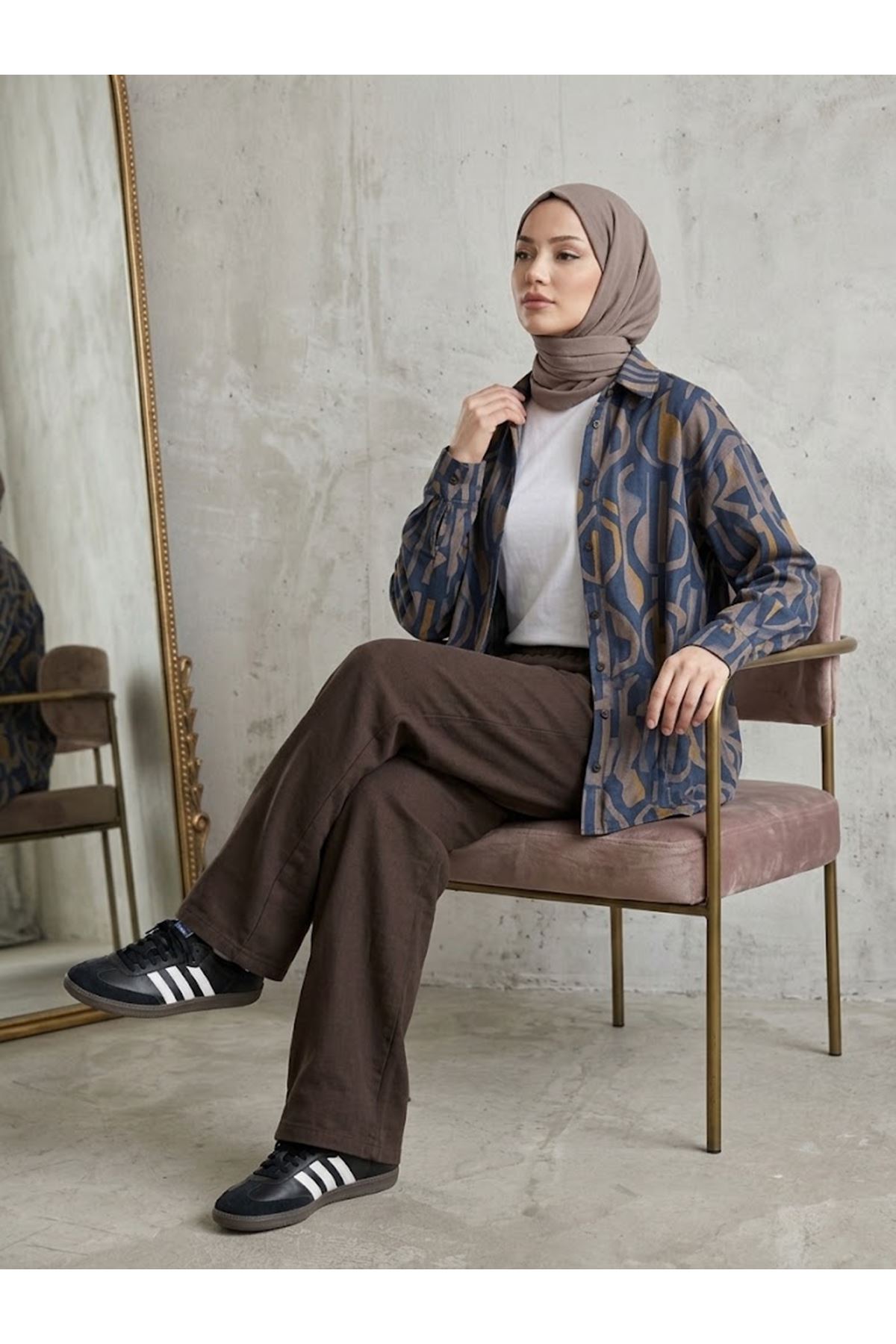 PNT01577-KHV Cepli Yıkamalı Pantolon-Kahve