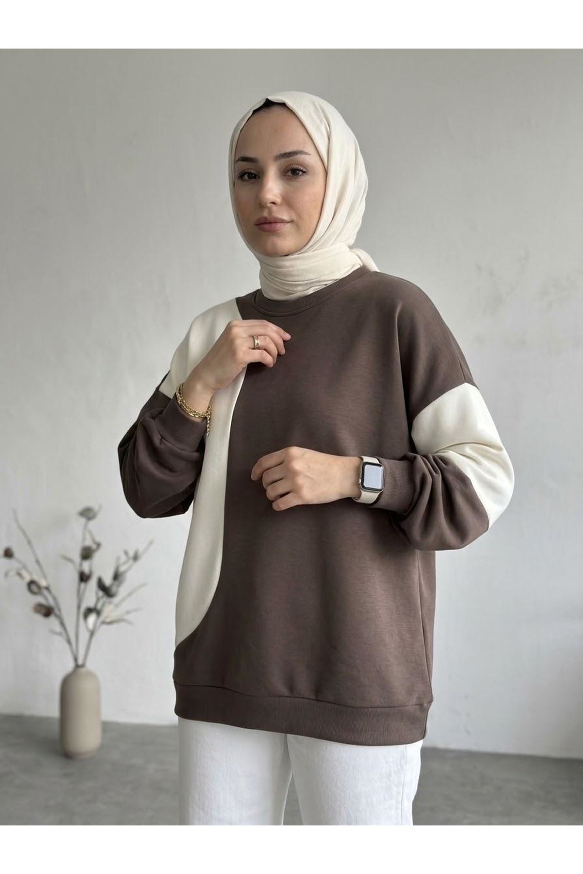 TUN06006-KHV Garnili Oysho Tunik-Kahve