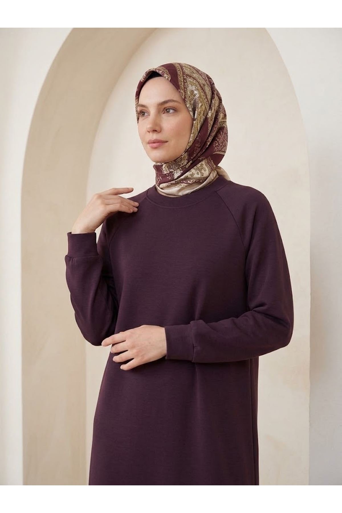 ELB04176-BRD Reglan Kol Oysho Elbise-Bordo