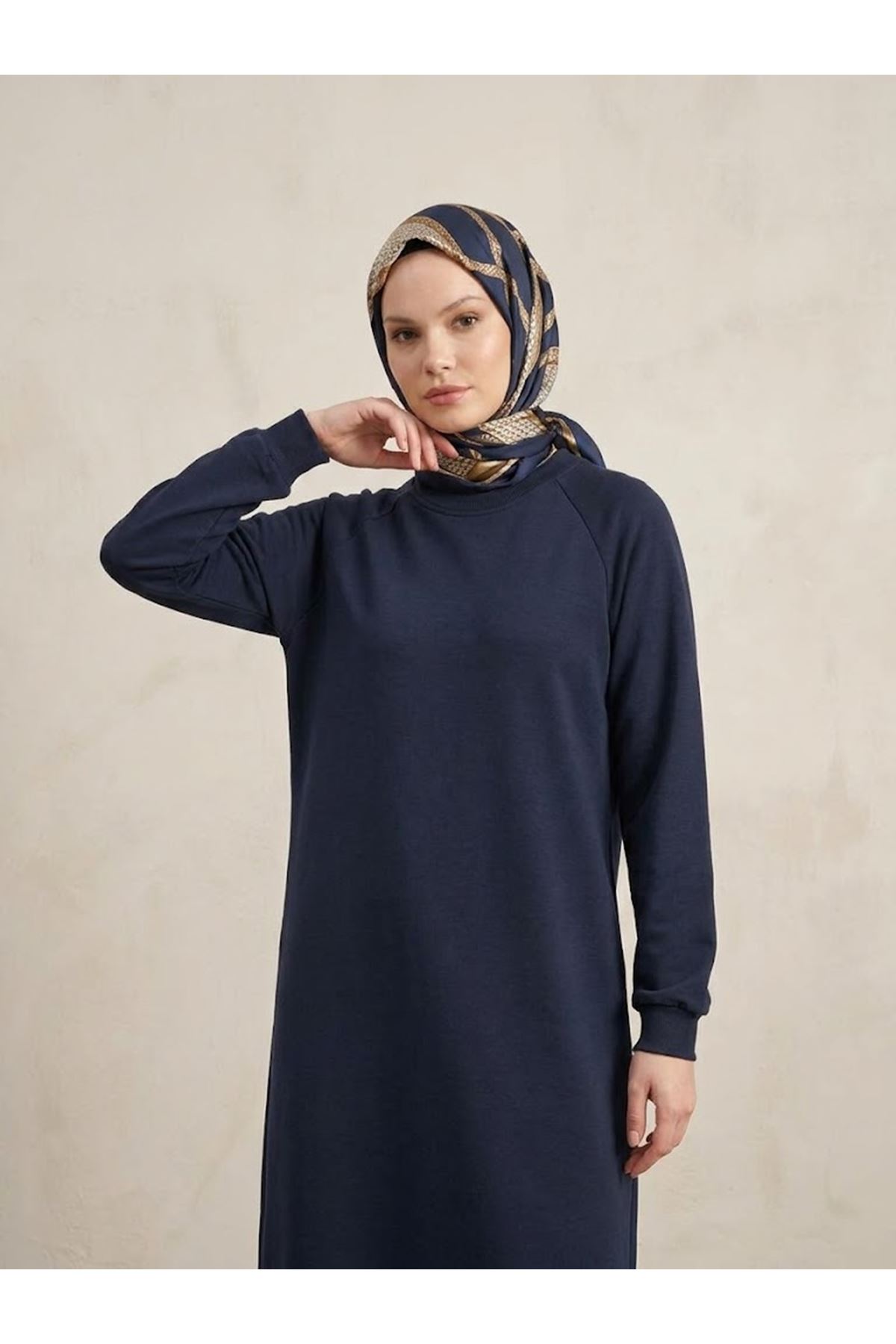 ELB04176-LCV Reglan Kol Oysho Elbise-Lacivert