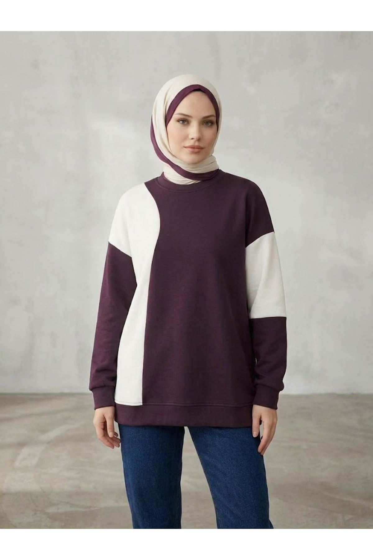 TUN06006-BRD Garnili Oysho Tunik-Bordo