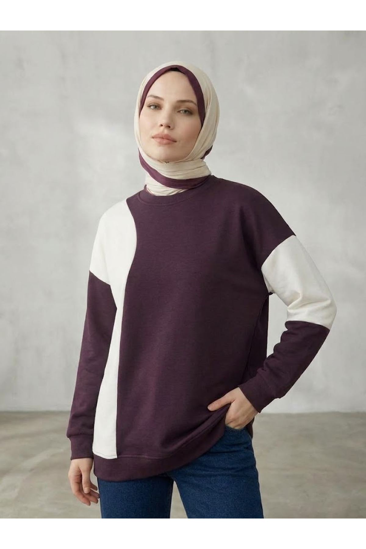 TUN06006-BRD Garnili Oysho Tunik-Bordo