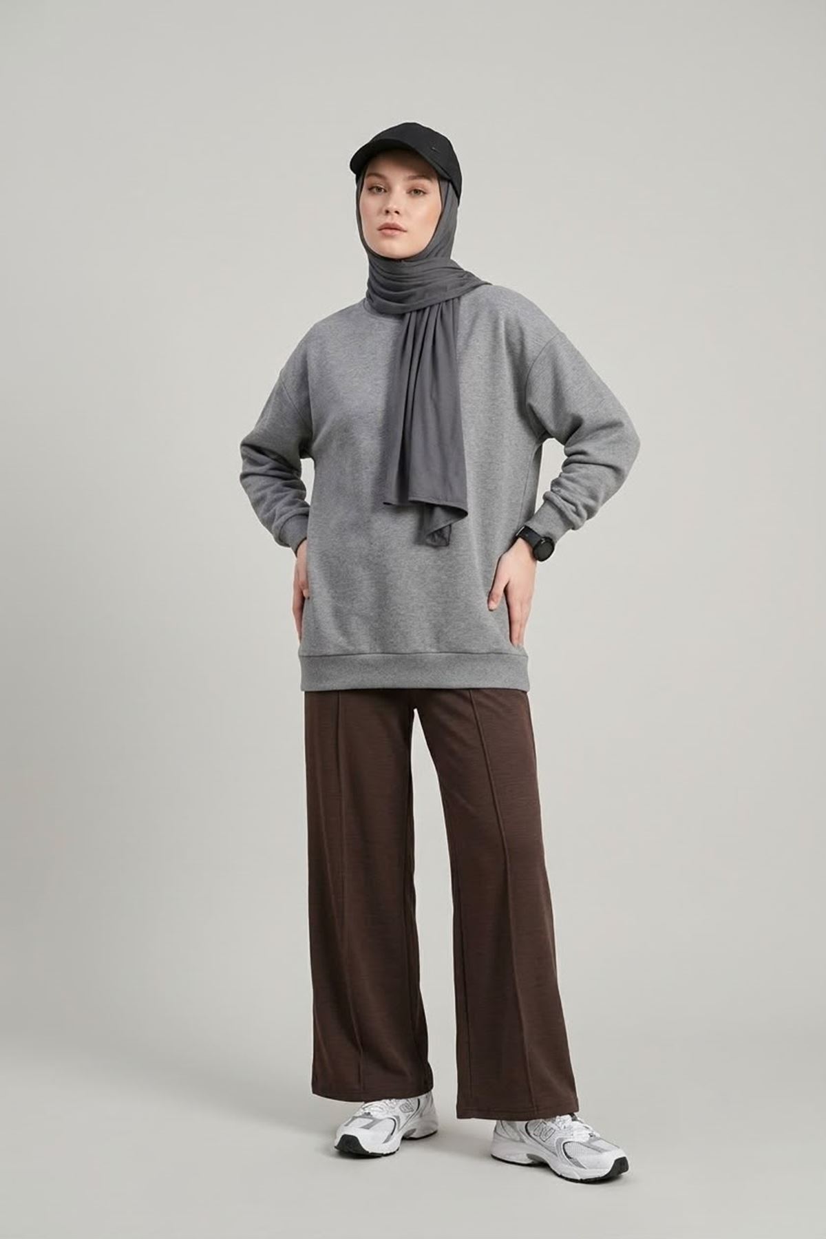 PNT01581-KHV Çımalı Pike Pantolon-Kahve