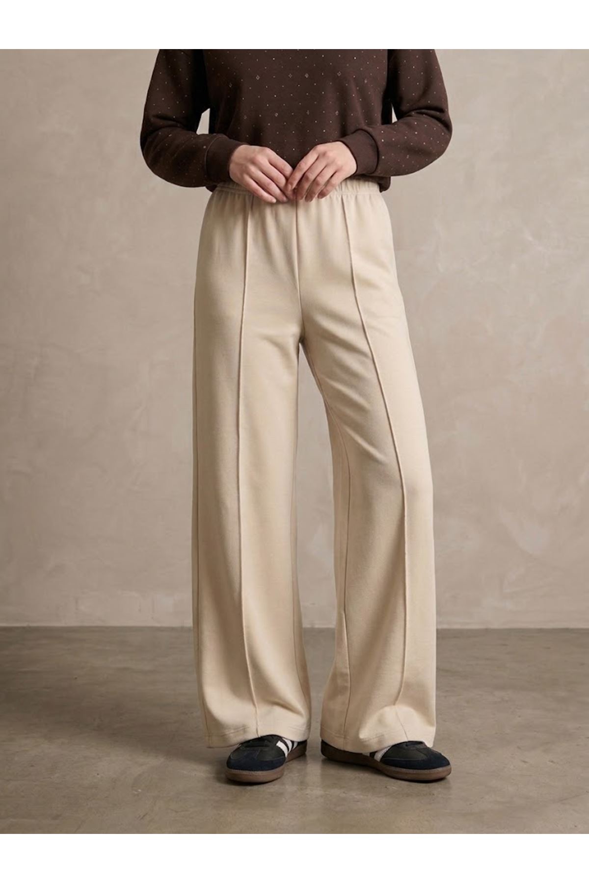 PNT01583-TAŞ Çımalı Oysh Pantolon-Taş