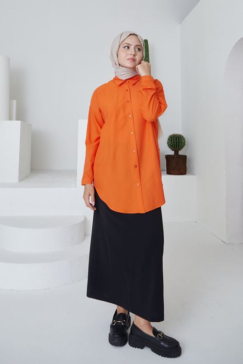 MOE02987-SYH Kadın Fermuarlı Kalem Etek-Siyah