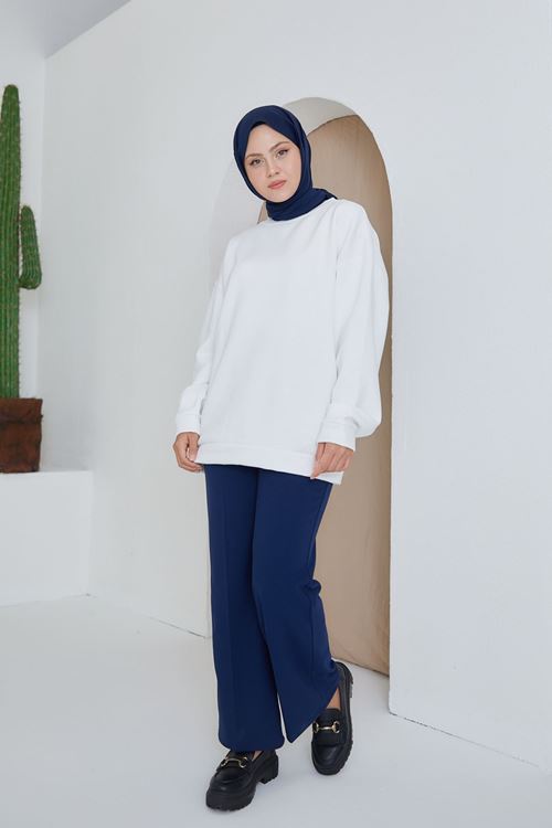 PNT01509-LCV Düğmeli Pantolon-Lacivert