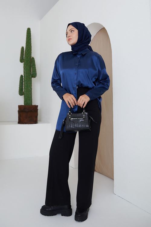 PNT01509-SYH Düğmeli Pantolon-Siyah