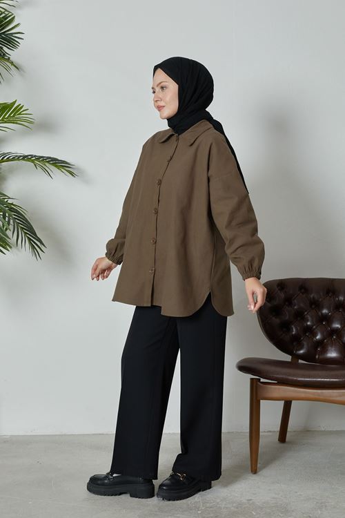 PNT00018-01 Retro Palazzo Pantolon-Siyah