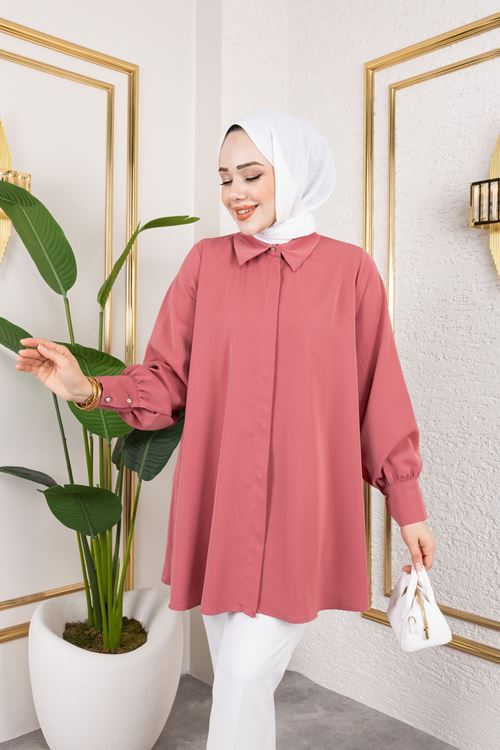 TUN05868-PDR Gizli Patlı Tunik-Pudra