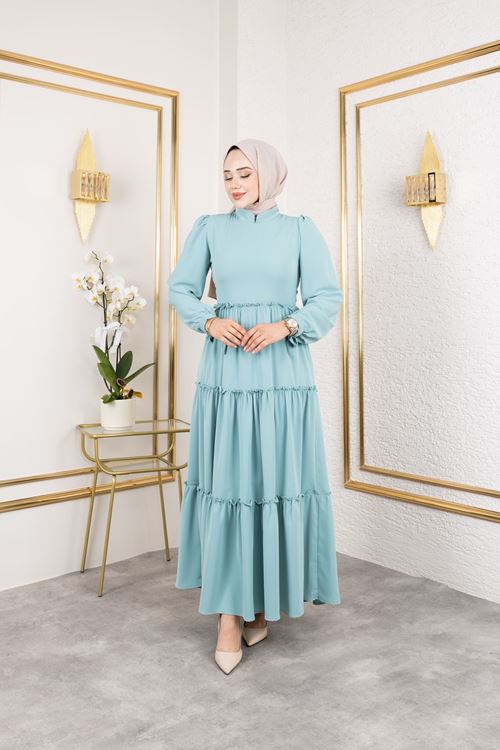 ELB04068-MNT Kat Kat Bible Elbise-Mint