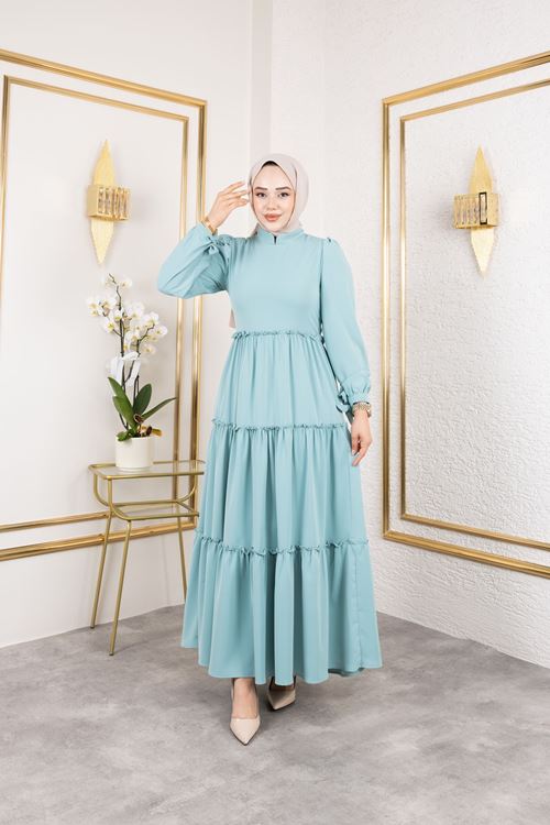 ELB04068-MNT Kat Kat Bible Elbise-Mint