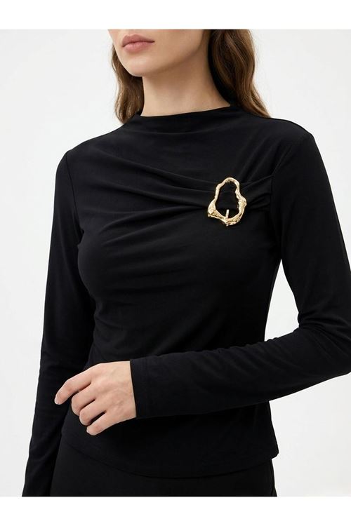 BLU03011-SYH Toka Detay Sendy Bluz-Siyah