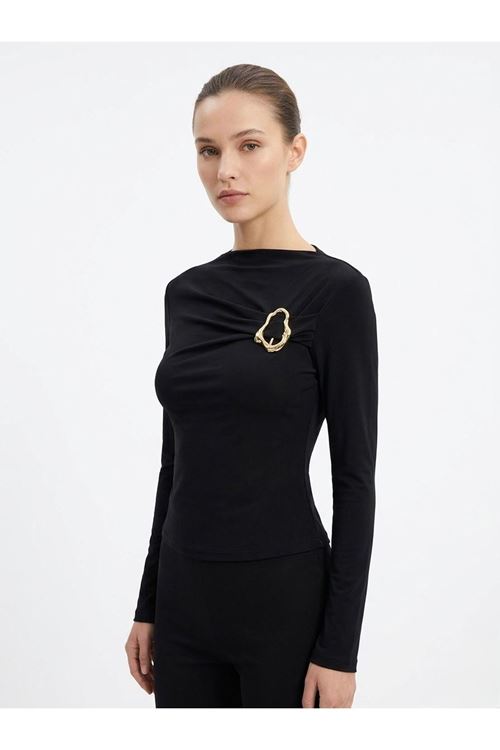 BLU03011-SYH Toka Detay Sendy Bluz-Siyah