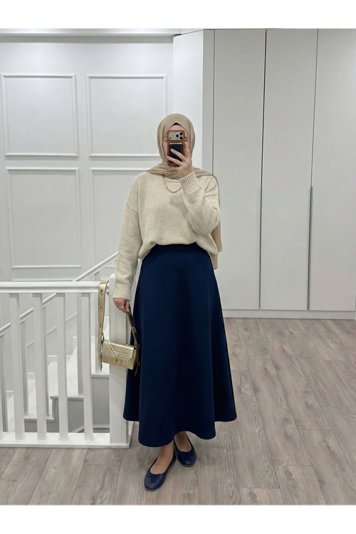 MOE03044-LCV Scuba Verev Etek-Lacivert