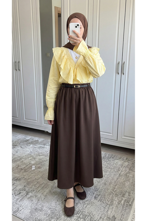 MOE03056-KHV Kemer Detay Soft Etek-Kahve