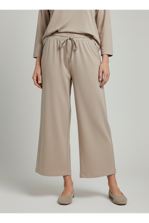 PNT01542-BEJ Cepli İp Detay Pantolon-Bej