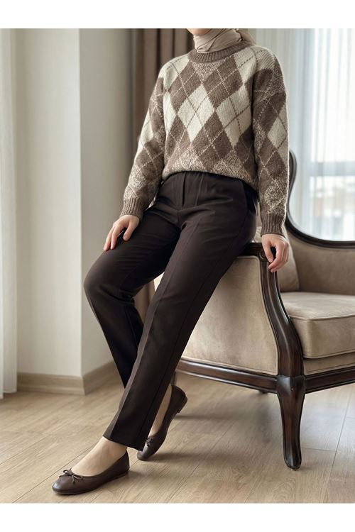 PNT01551-KHV Dar Paça Atlas Pantolon-Kahve