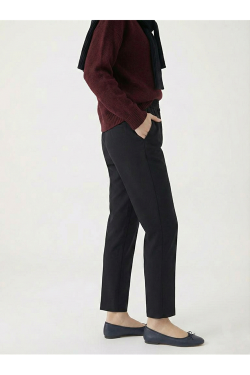 PNT01551-SYH Dar Paça Atlas Pantolon-Siyah