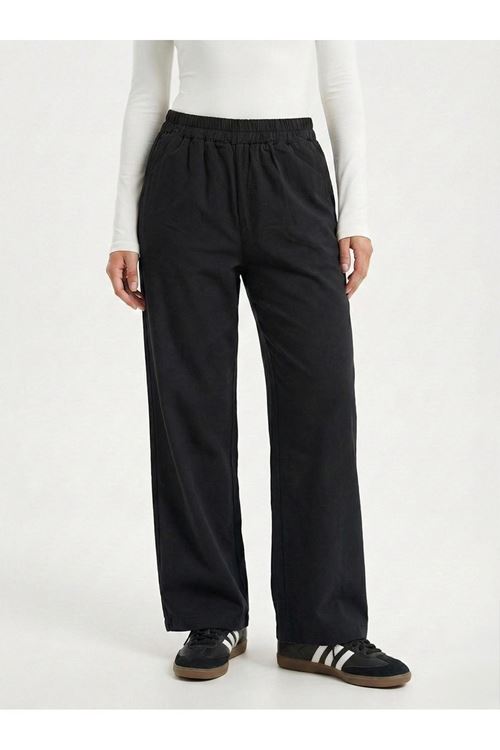 PNT01562-SYH Cep Detay Pantolon-Siyah