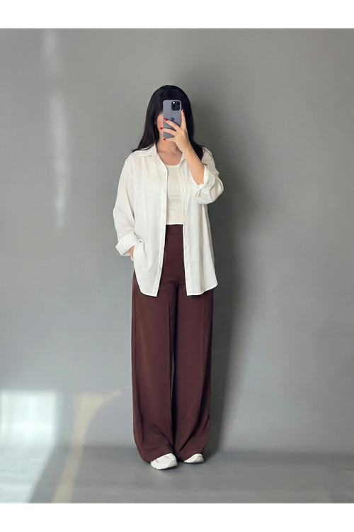 TUN05924-EKR Klasik Dubai Tunik-Ekru