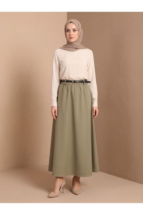 MOE03050-P83 Kemer Detay  Etek-Açık Haki