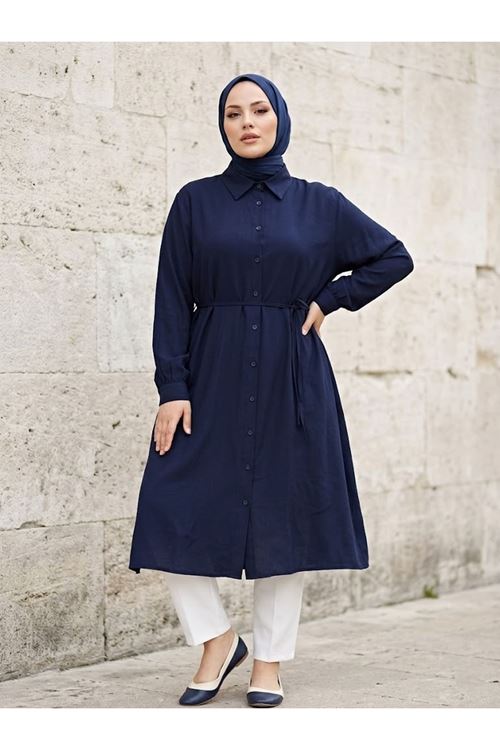 TUN05970-LCV Oversize Tunik-Lacivert