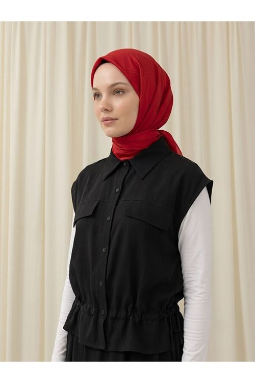 EİT00120-SYH Yelek Tünel Detay Etekli Takım-Siyah