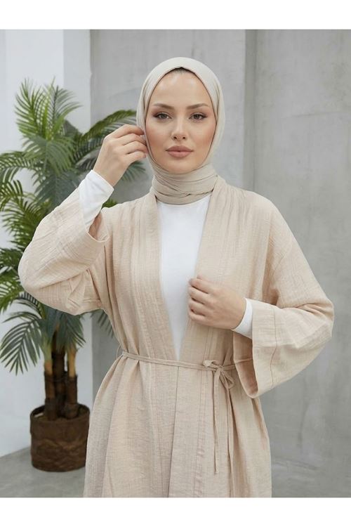 HIR02444-BEJ Çilek Hırka-Bej