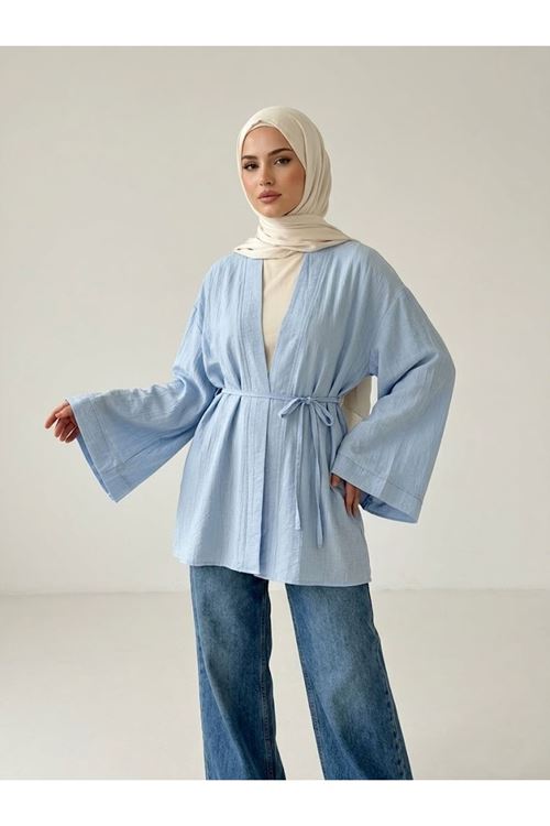HIR02444-MAV Çilek Hırka-Mavi