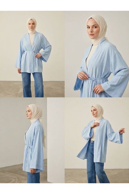 HIR02444-MAV Çilek Hırka-Mavi