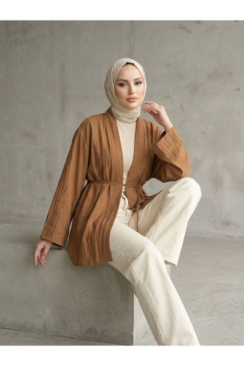 HIR02444-TAB Çilek Hırka-Taba