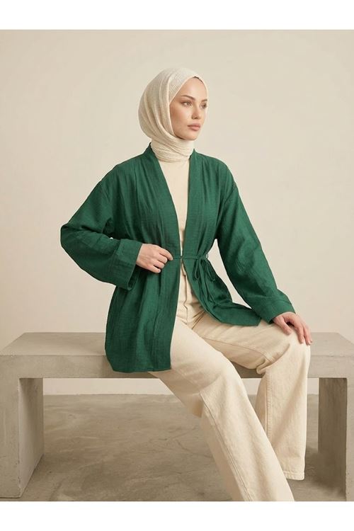 HIR02444-ZMR Çilek Hırka-Zümrüt Yeşili