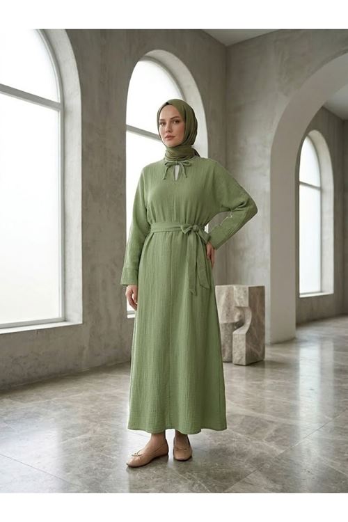ELB04155-MNT Yarasa Elbise-Mint