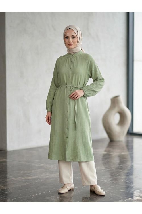 TUN05990-MNT Tunik Uzun-Mint
