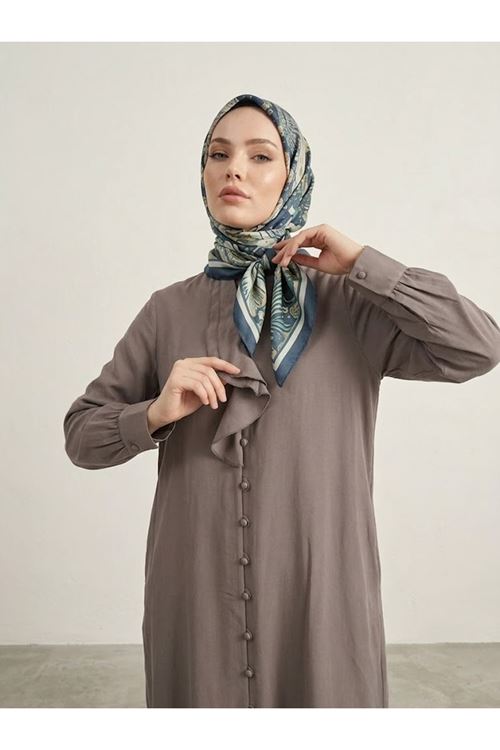 PİT00522-DMN Biritli Pantolonlu Takım-Duman