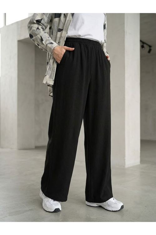 PNT01572-SYH Cepli Yıkamalı Pantolon-Siyah