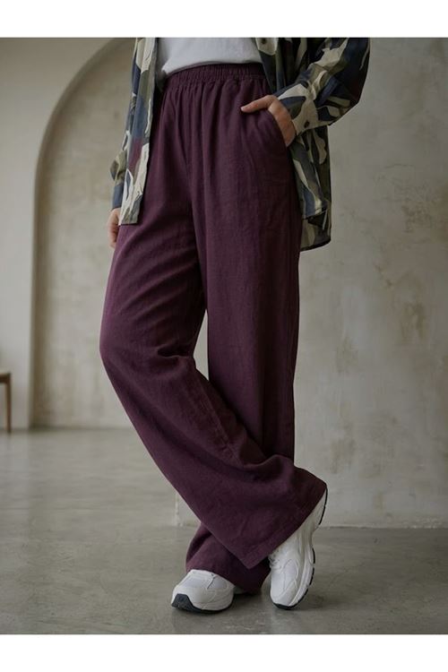 PNT01572-BRD Cepli Yıkamalı Pantolon-Bordo