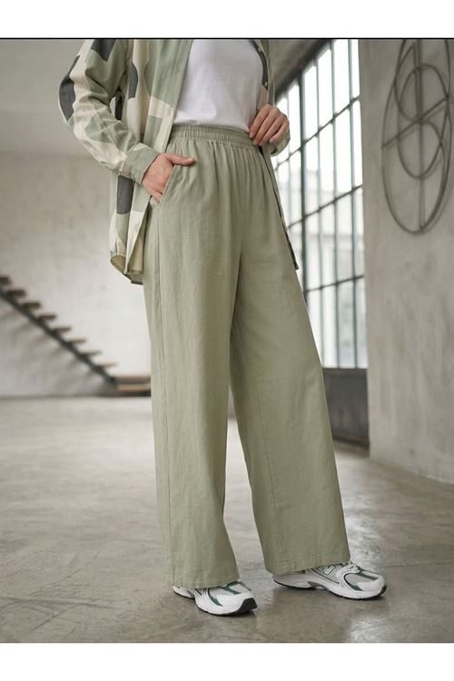 PNT01572-MNT Cepli Yıkamalı Pantolon-Mint